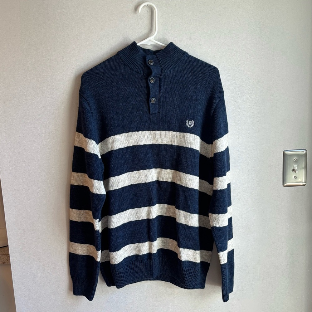 Chaps Size Large Men's Button Collar Sweater